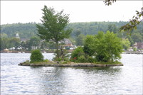 Meredith, NH - Indian Island with Church Landing 